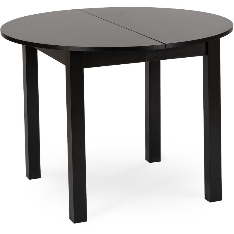 Stół Okrągły Harry 102-142 cm Mebel Elite Rozkładany Czarny 1 szt