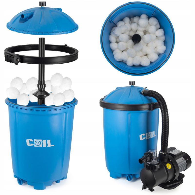 Pompa piaskowa filtr do basenu Coil filtracji piaskowej 550W 8500l/h kulki 1szt