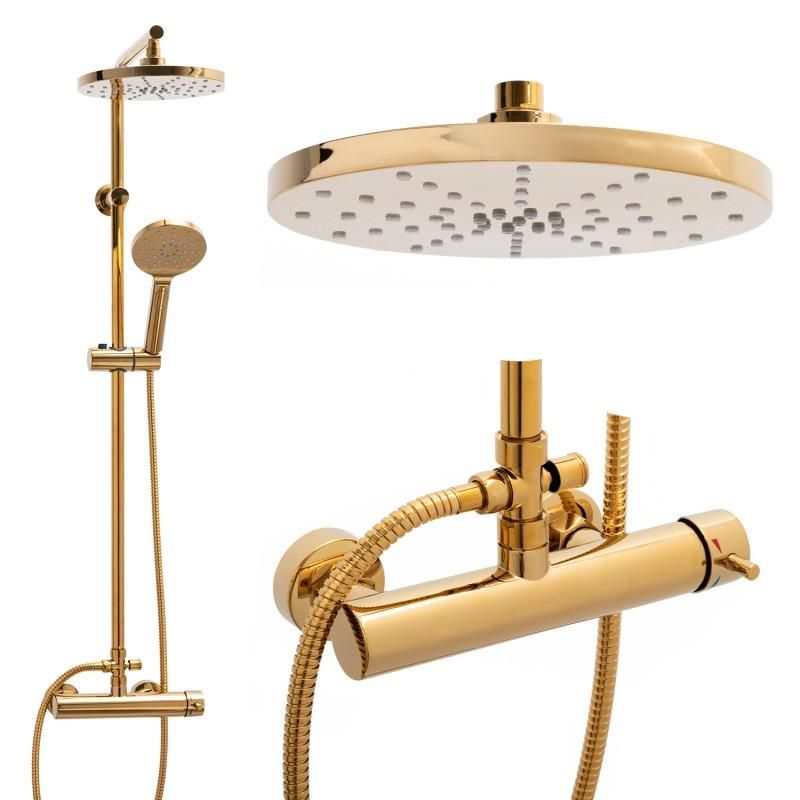 Bateria prysznicowa Yoka natynkowa z zestawem prysznicowym deszczownica 23 cm 1 szt.