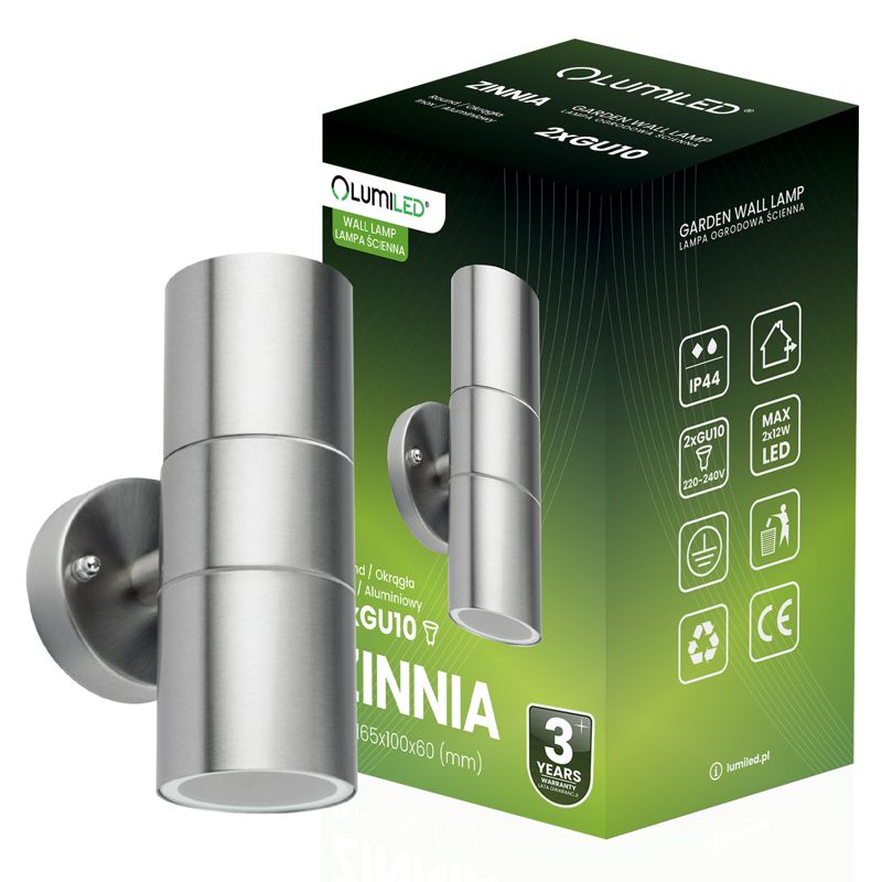 Kinkiet Ogrodowy Lumiled Lampa Ścienna Elewacyjna LED GU10 IP44 1 szt.