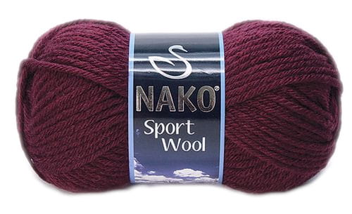 włóczka SPORT WOOL kolor: 3718 / bordo
