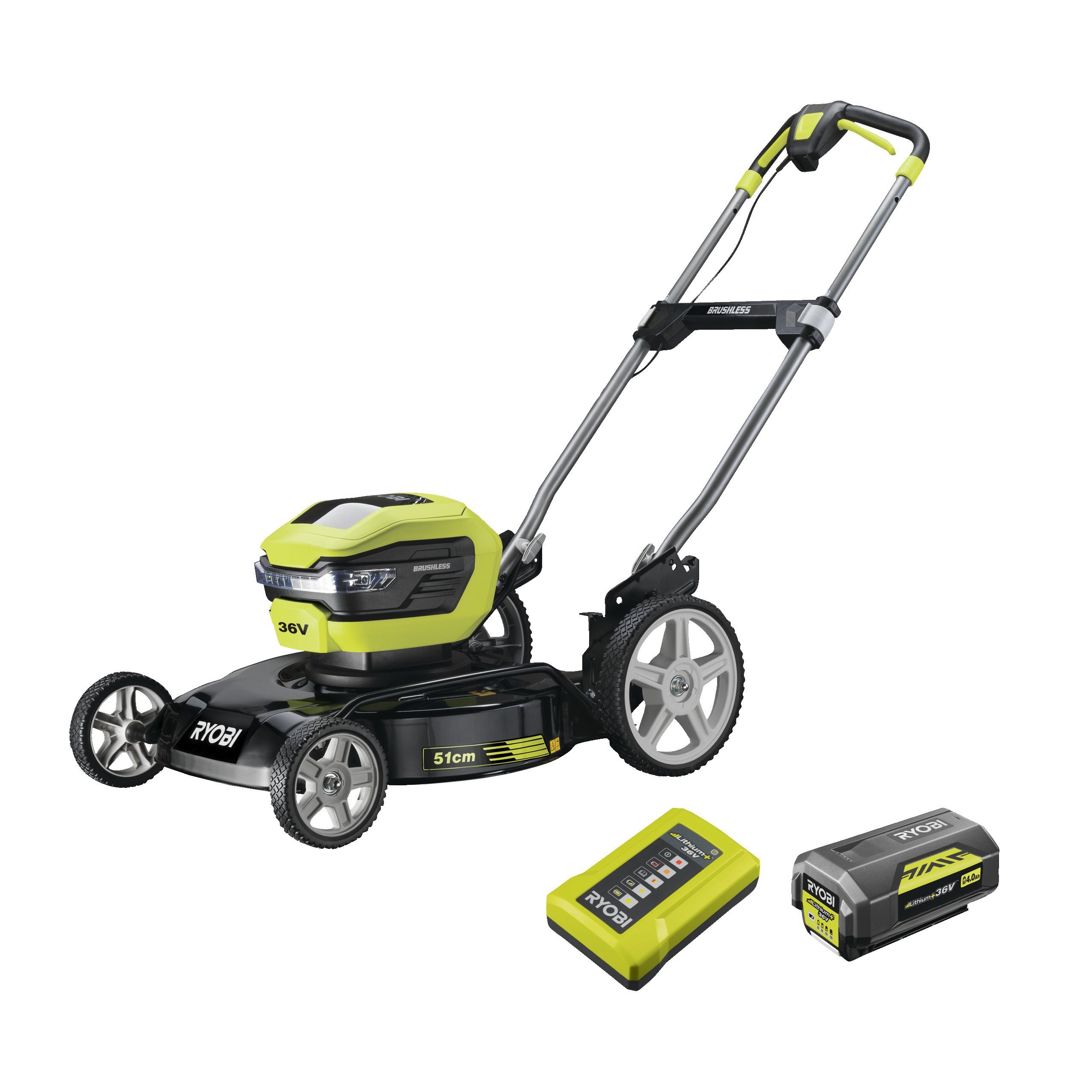 Kosiarka 51cm mulczująca bezszczotkowa 36V MAX POWER w zestawie z akumulatorem 4.0Ah