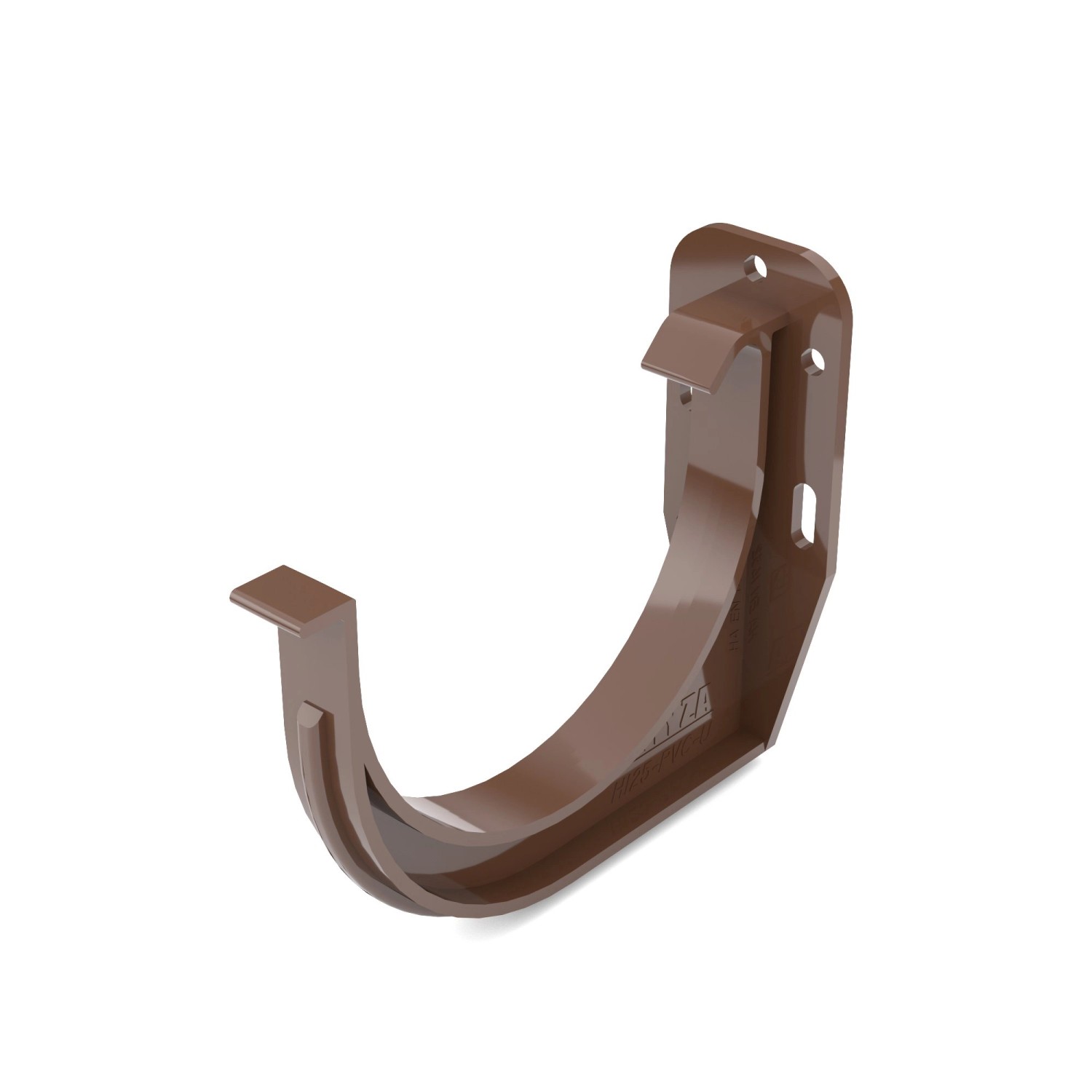 Bryza Uchwyt rynnowy 125 mm PVC brąz