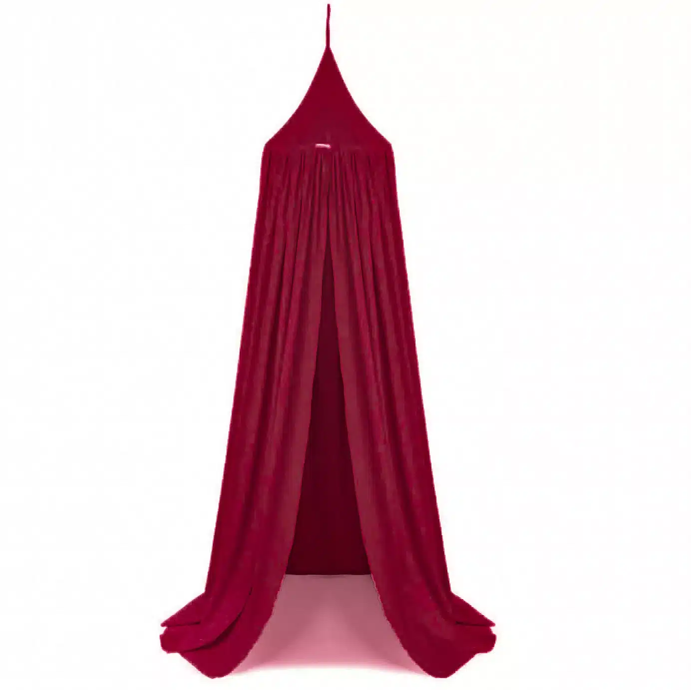 Baldachim Wiszący Burgundowy100% Bawełny (200 cm + Koło) – Magiczny Namiot do Pokoju Dziecięcego | Bajkowe Wnętrza Kids