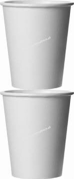2x Kubki jednorazowe Packman, 300 ml, papier, 50 sztuk, biały SUP