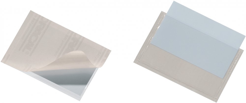 Kieszeń samoprzylepna Durable Pocketfix, otwierana od góry, 90x57mm, 100 sztuk, transparentny