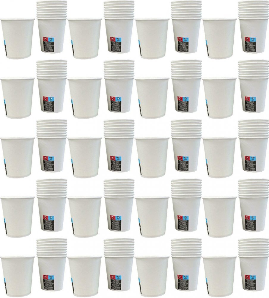 20x Kubki jednorazowe Think`n pack, 180ml, papier, 100 sztuk, biały SUP