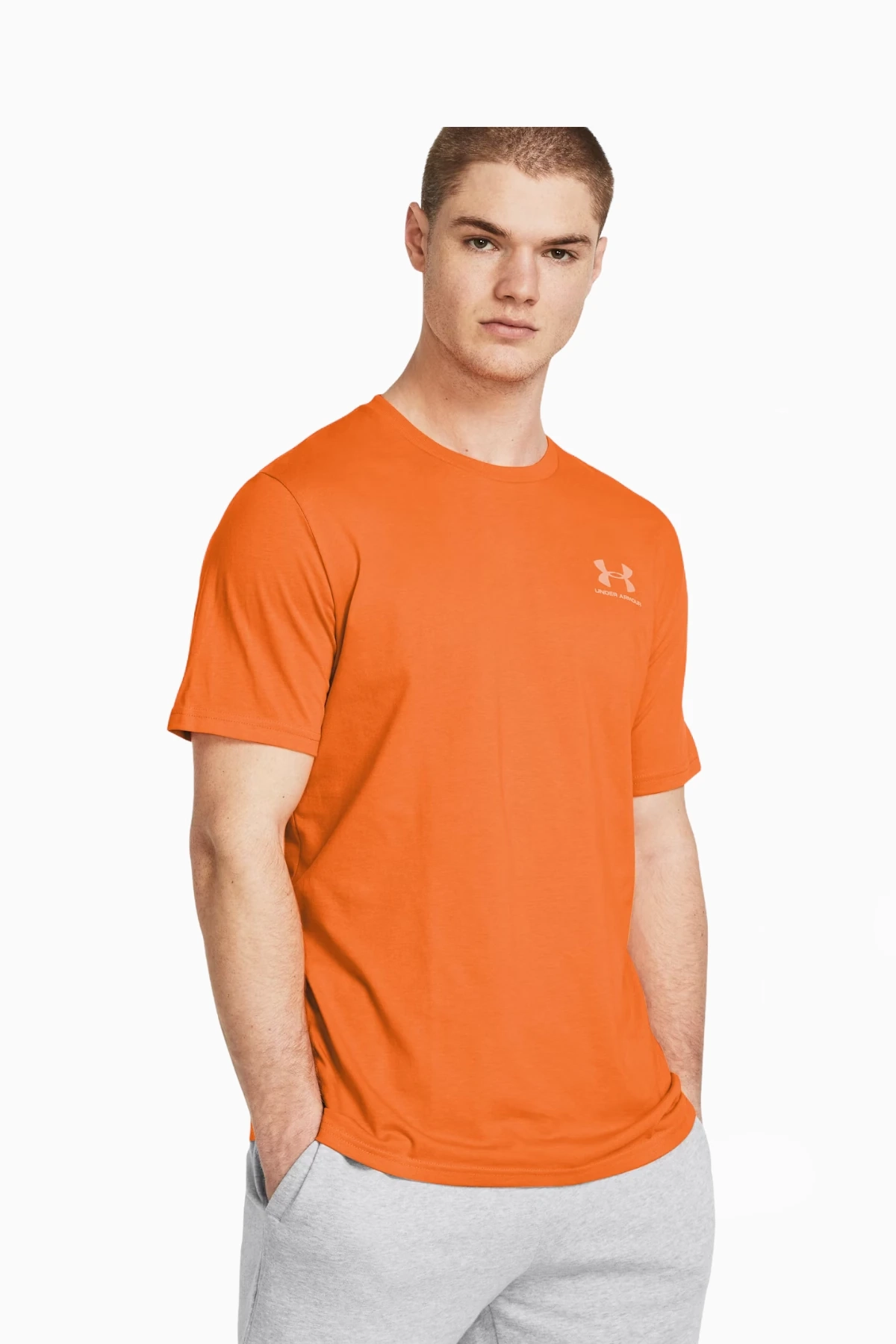 Koszulka Under Armour Sportstyle Left Chest - Pomarańczowy