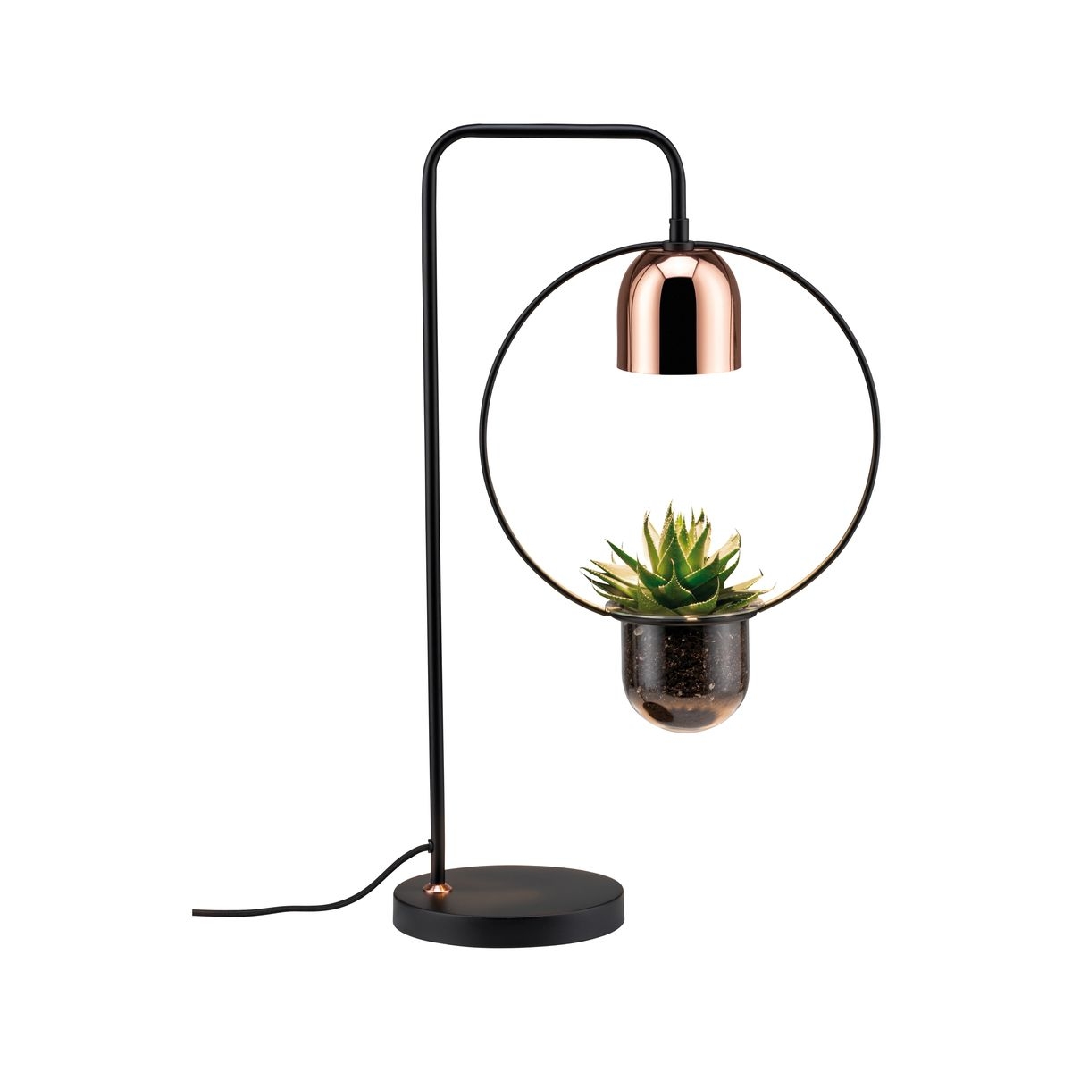 Paulmann Neordic Fanja lampa stołowa 1x20W czarny/miedziany 79746