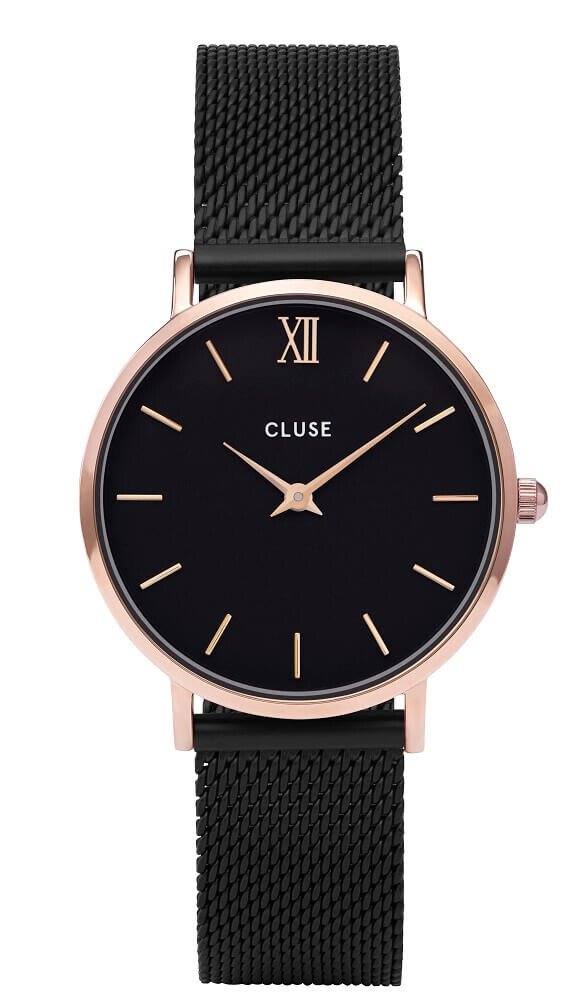 Zegarek damski Mesh Gold Black Black Cluse Minuit CW0101203024