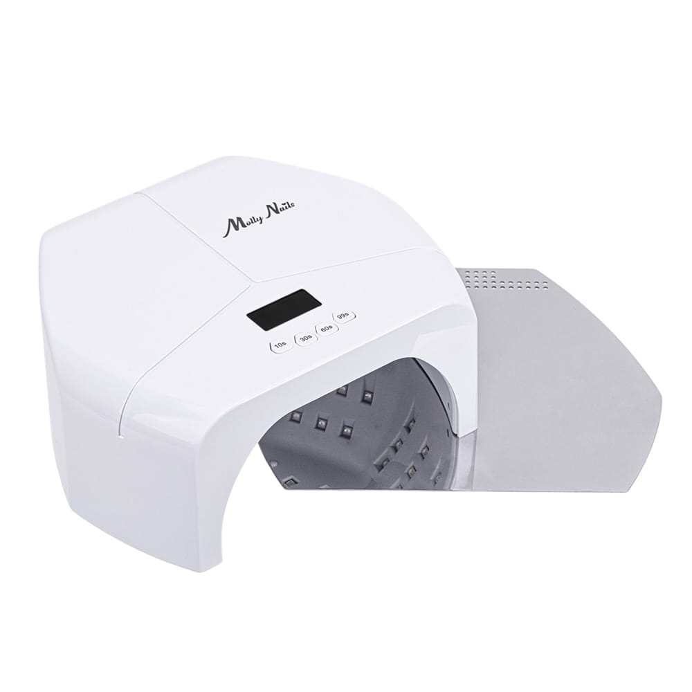 Lampa do paznokci UV/LED 298W Molly Nails do lakierów hybrydowych żeli i akrylożeli biała BQ-L8