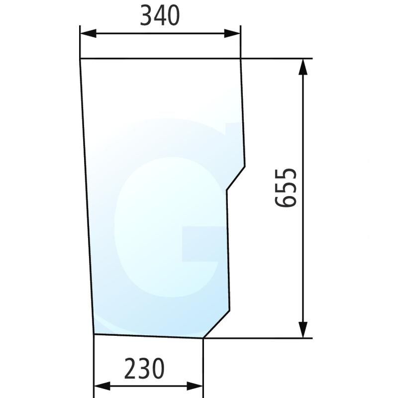 Szyba przednia dolna, prawa CASE JXU FIAT L Ford New Holland TL T5000 47125737