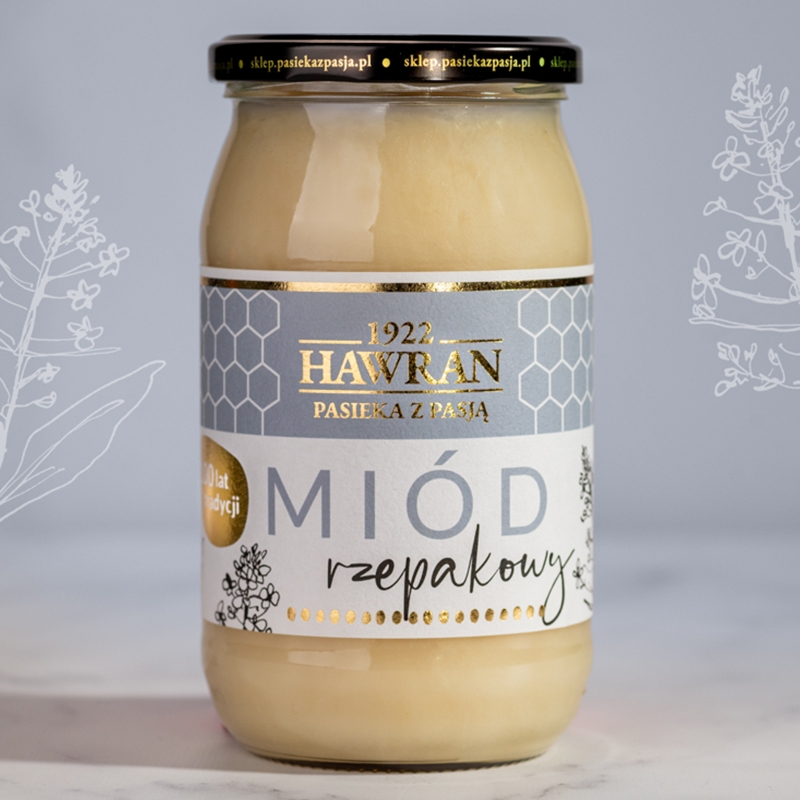 Miód rzepakowy 1050g - Pasieka z Pasją Hawran