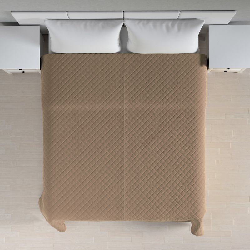 Narzuta pikowana w romby Dekoria 130 x 210 cm beżowy 1 szt.