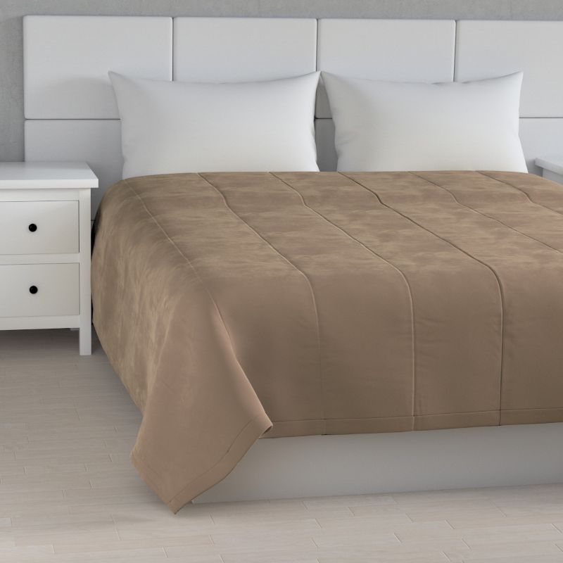 Narzuta pikowana w pasy Velvet Dekoria 130 x 210 cm beżowy 1 szt.