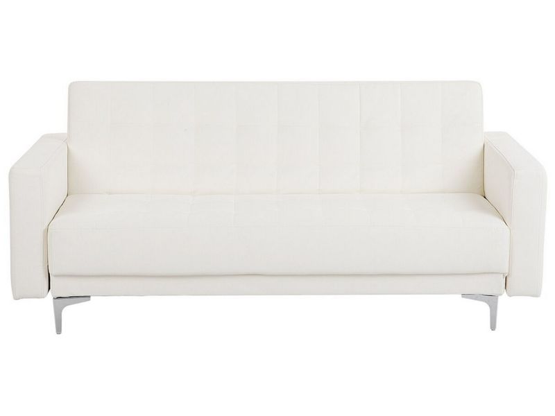 Sofa trzyosobowa Aberdeen Biały Ekoskóra 1 szt.