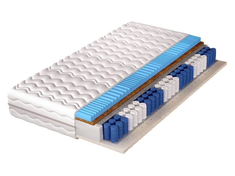 Dwustronny materac MIRJAN 24 sprężynowy Merkury 21 cm biały 80x200 cm 1 szt.