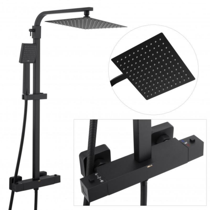 Bateria prysznicowa Yoka natynkowa z zestawem prysznicowym deszczownica 25 cm 1 szt.