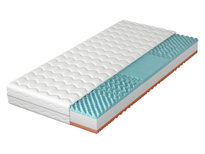 Dwustronny materac MIRJAN 24 piankowy Mars 17 cm biały 140x200 cm 1 szt.