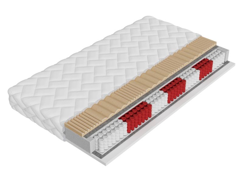 Dwustronny materac MIRJAN 24 sprężynowy Gemini 18 cm biały 80x200 cm 1 szt.