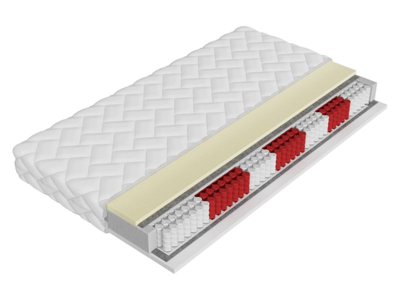 Dwustronny materac MIRJAN 24 sprężynowy Apollo 18 cm biały 80x200 cm 1 szt.