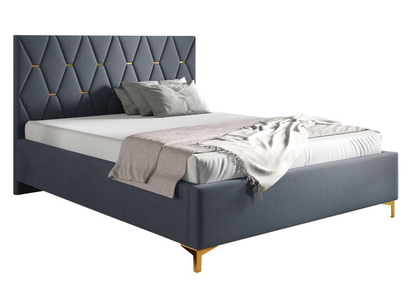 Łóżko tapicerowane MIRJAN 24 z pojemnikiem Totti 24 180x200 denim 1 szt.