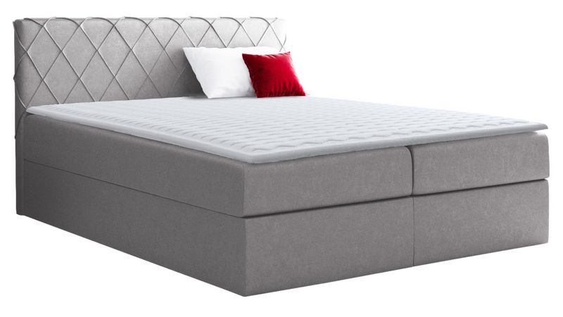 Łóżko kontynentalne MIRJAN 24 Paros 180x200 jasnoszary 1 szt.