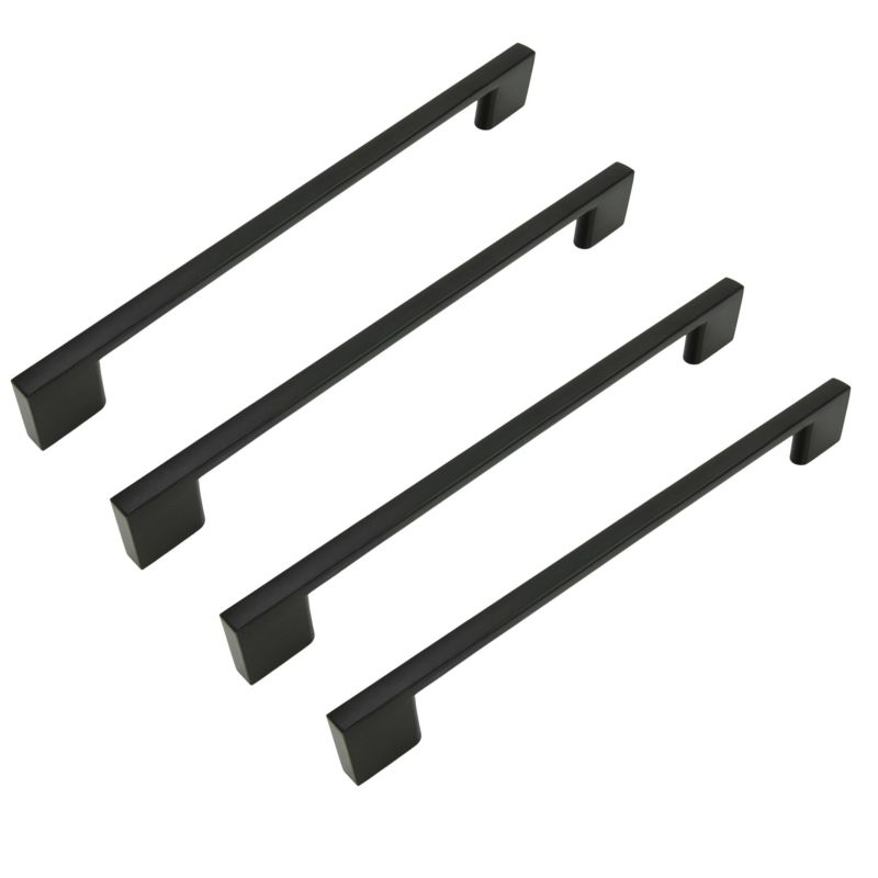 Uchwyt meblowy B&B czarny 192 mm metalowy 4 szt