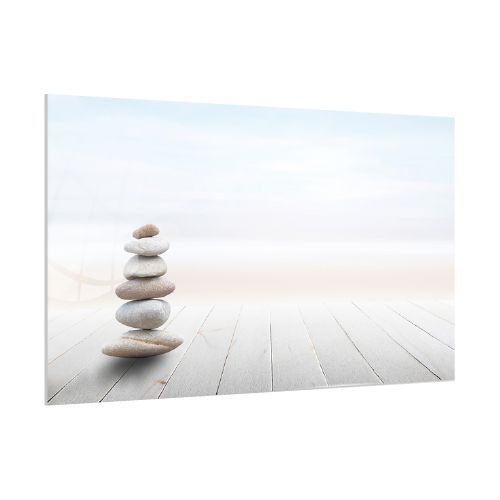 Tablica szklana z grafiką 60x40 cm ALLboards DREWNO KAMIEŃ 1 szt.