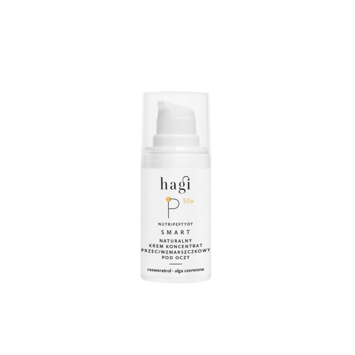 Hagi Smart P - naturalny krem koncentrat przeciwzmarszczkowy pod oczy - nutripeptydy, 50 ml