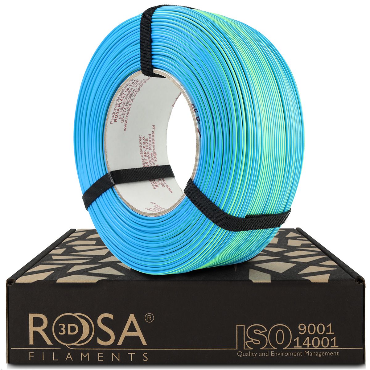 Filament 3D ReFill PLA Magic Neon Blue Lagoon (neon green + blue sky) 1kg