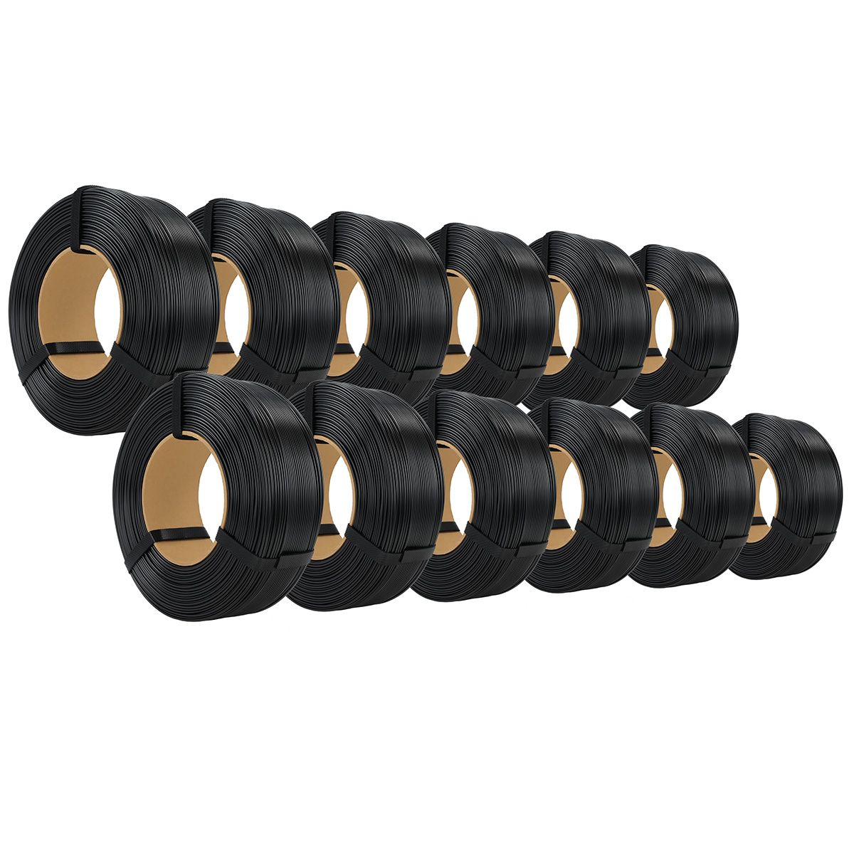MEGAPACK 12x ReFill PLA Starter Black 1,75mm 1kg