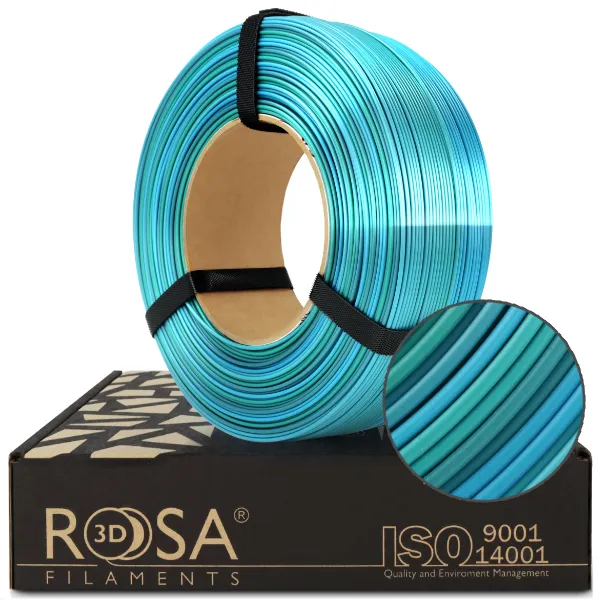 Filament 3D ReFill PLA Rainbow Silk Ocean