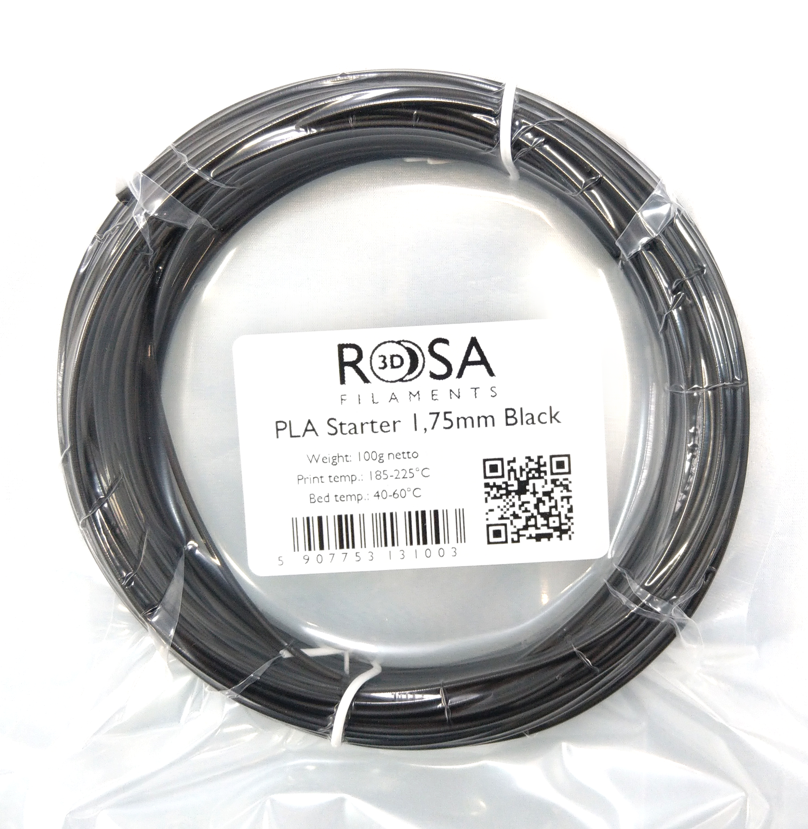 Filament 3D PLA Starter Black 100g