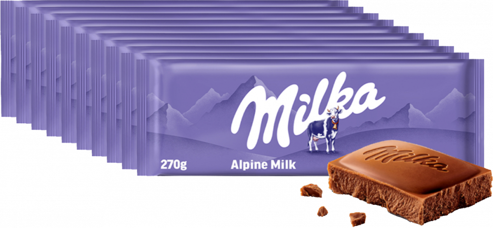 10x Czekolada Milka mleczna, Mmmax Alpine, 270g