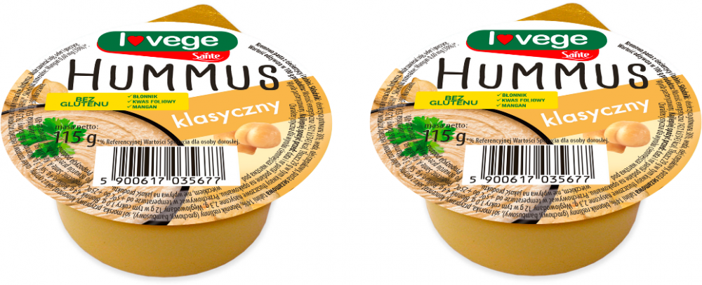 2x hummus klasyczny Sante Lovege, 115g