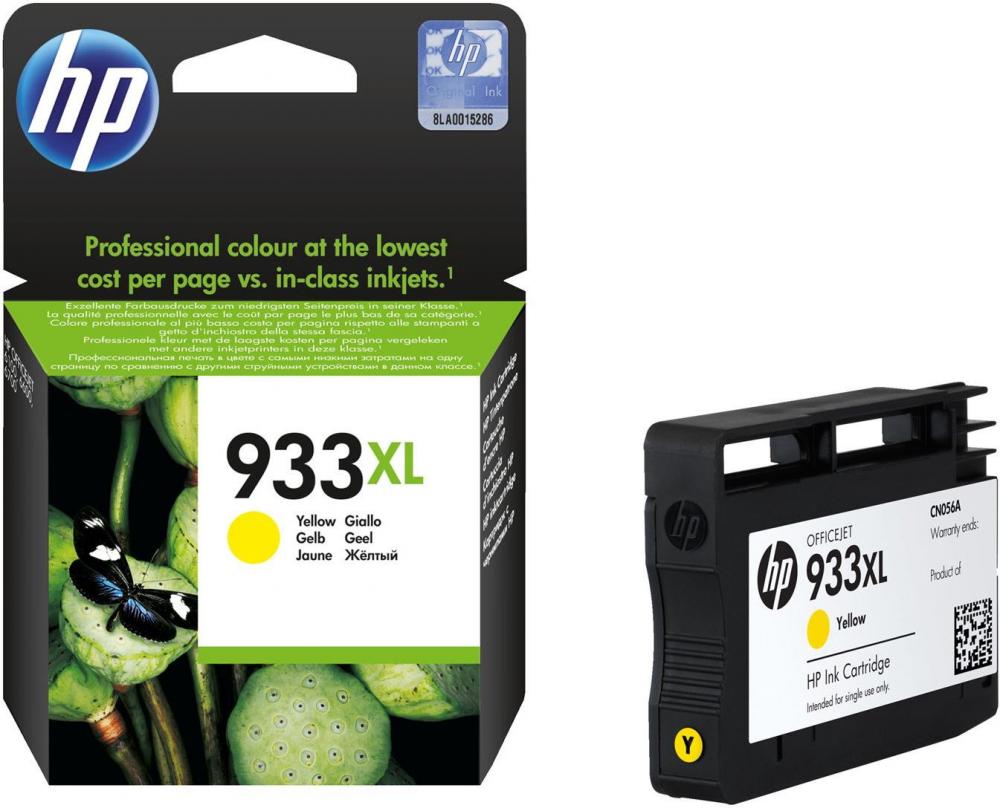 Tusz HP 933XL (CN056AE), 825 stron, yellow (żółty)