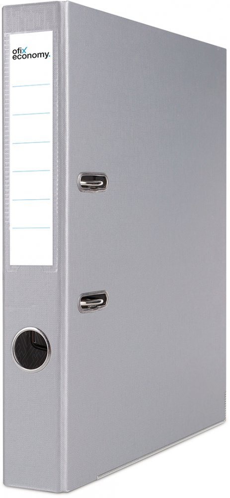 Segregator A4 Ofix Economy, z wyklejką, 50mm, do 350 kartek, szary