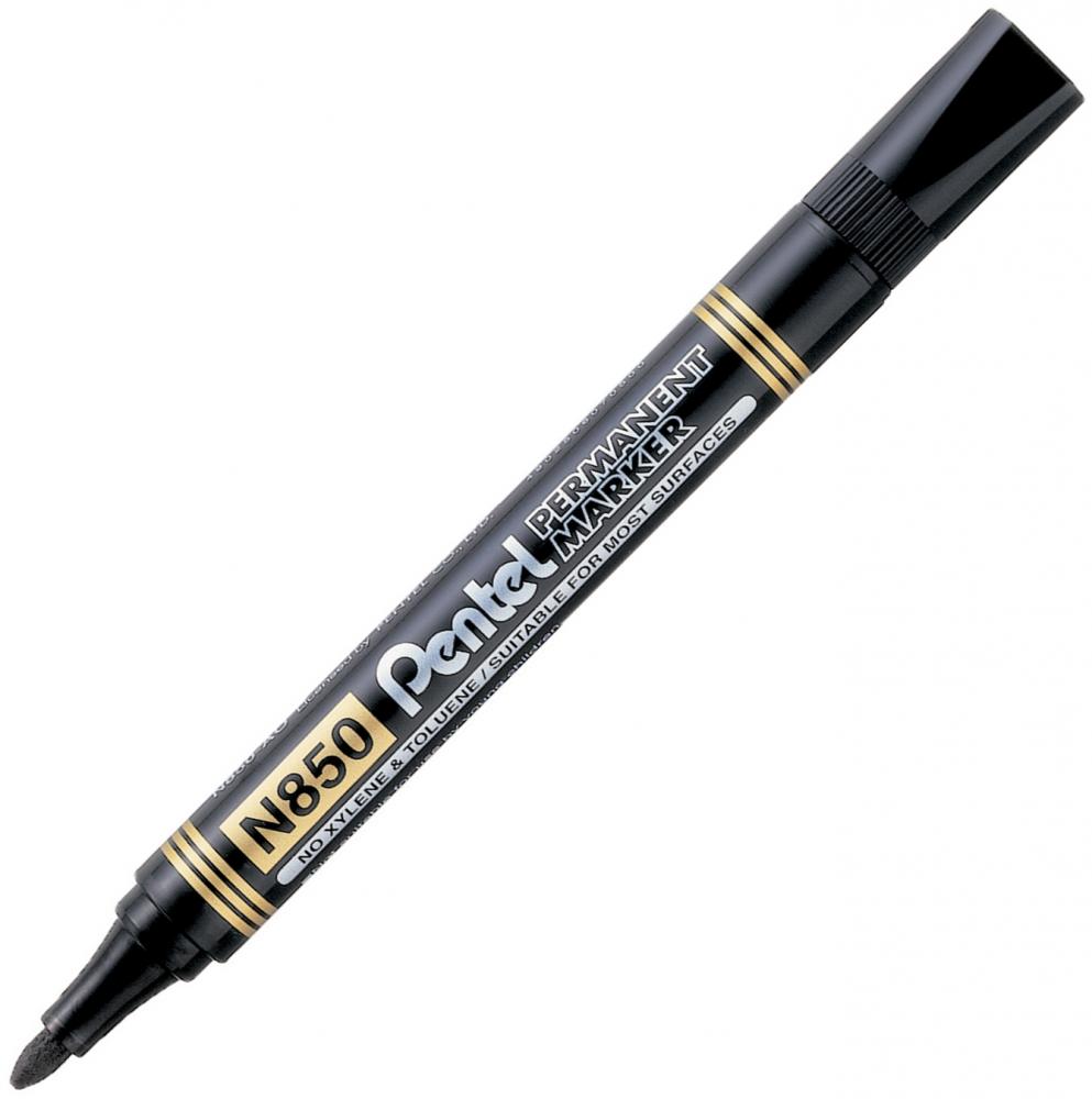 Marker permanentny Pentel N850, okrągła, 4.5mm, czarny