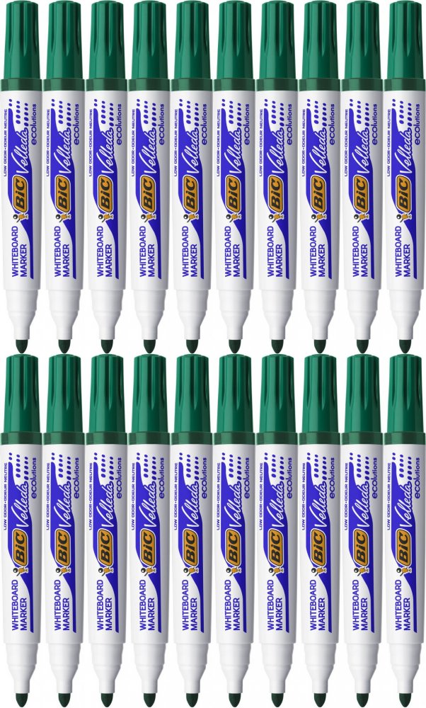 20x Marker suchościeralny Bic Velleda ECOlutions, okrągła, 4.95mm, zielony