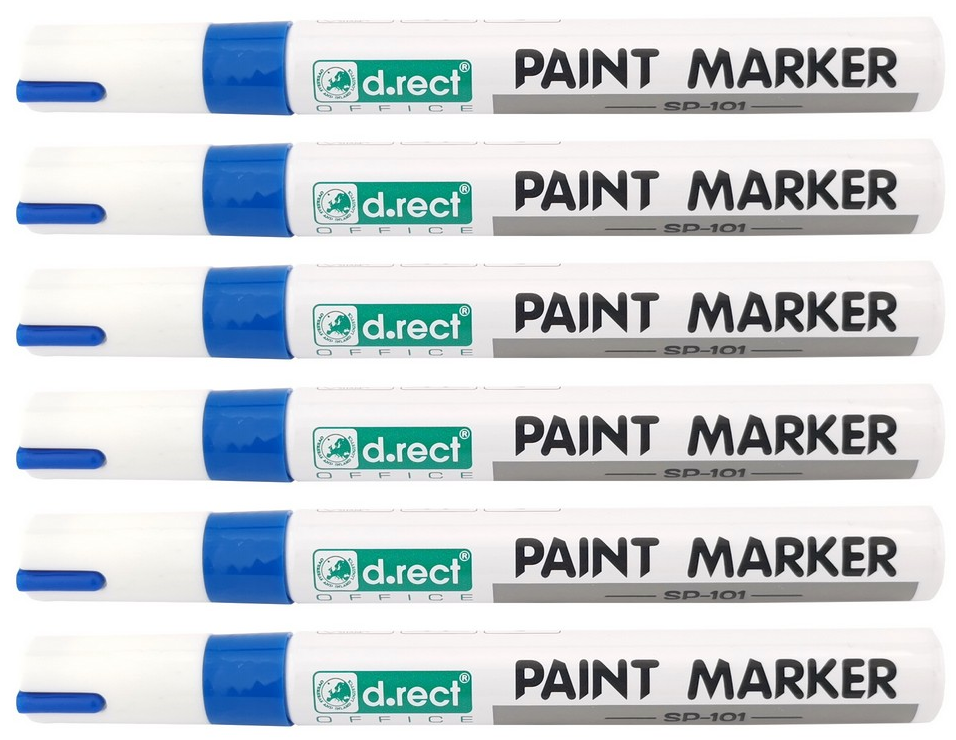 6x Marker olejowy D.Rect SP-101, okrągła, 2-4.5mm, niebieski