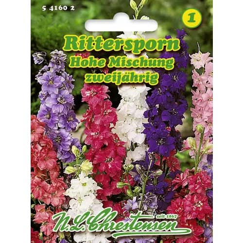 1 pac, Nemțișor (Delphinium) gigant, mix multicolor - Semințe: Mod de ambalare: 1 pac