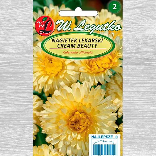 1 pac, Gălbenele Cream Beauty Legutko - Semințe: Mod de ambalare: 2 g