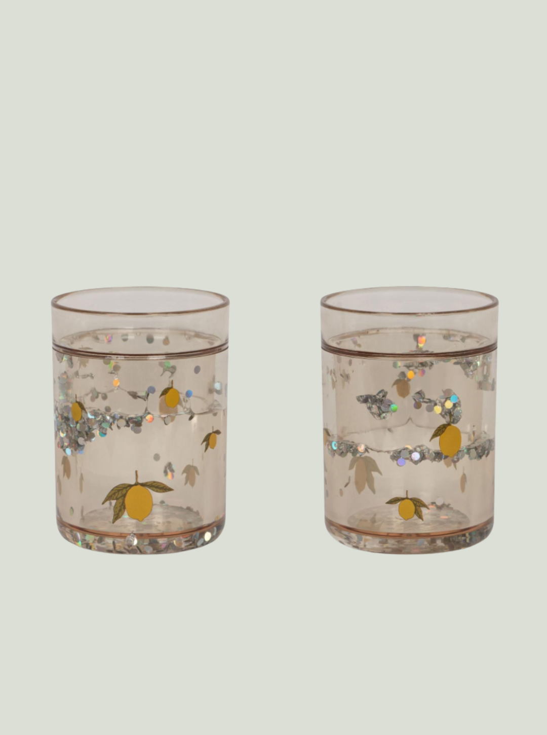 Zestaw kubków 2-pack GLITTER CUPS LEMON Konges Sløjd