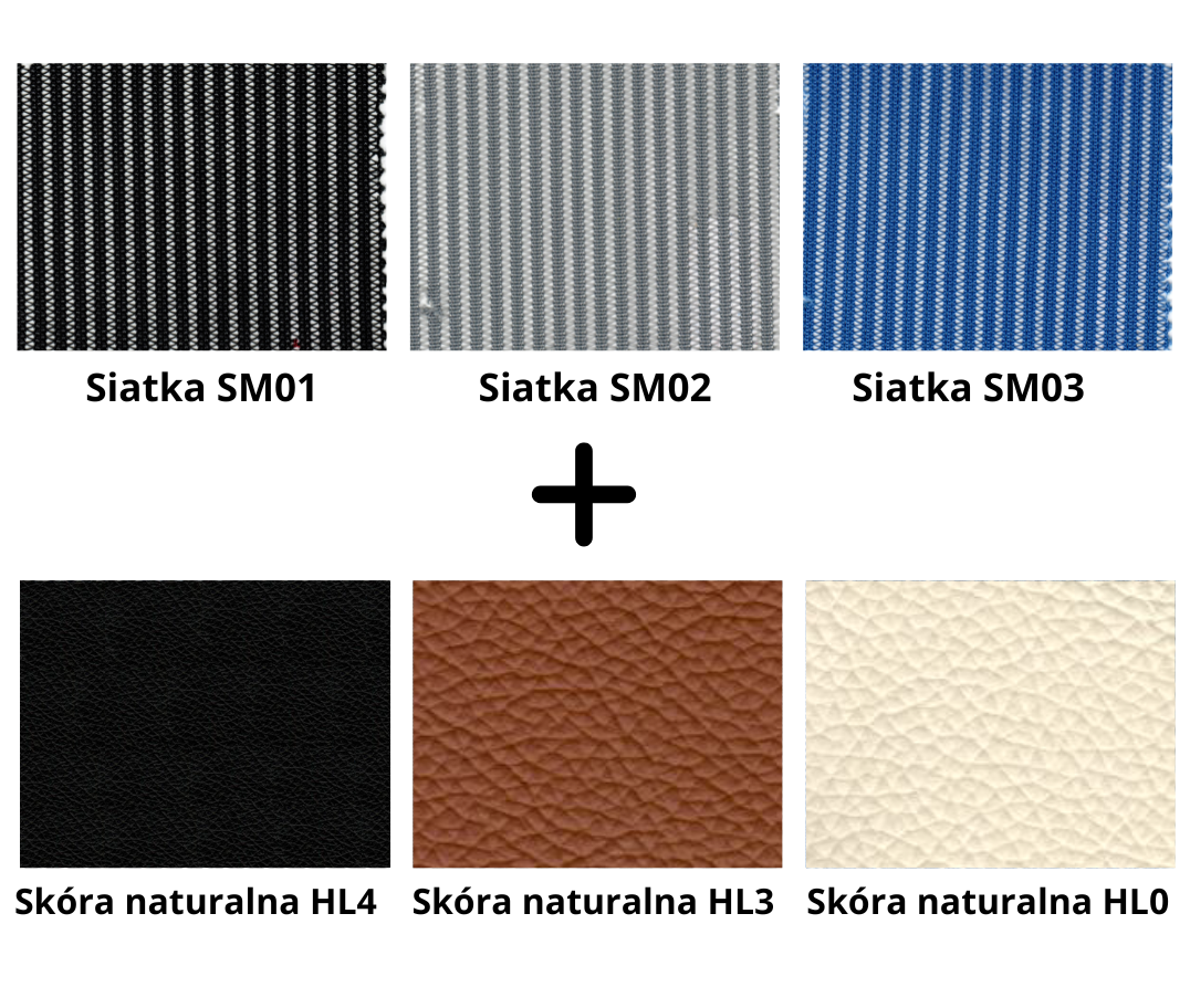 FULKRUM fotel biurowy czarny, siatka 3 kolory, tkanina 18 kolorów lub skóra naturalna (SIATKA OPARCIA SM: SM01, TKANINA SIEDZISKA I ZAGŁÓWKA: HL-3)