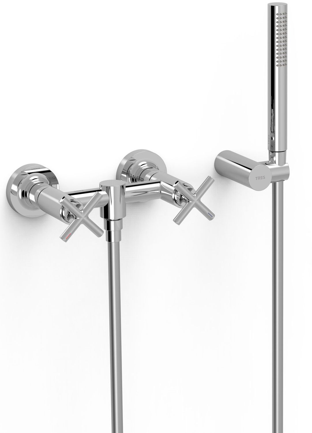 Tres Mont Blanc bateria prysznicowa ścienna chrom 28316301