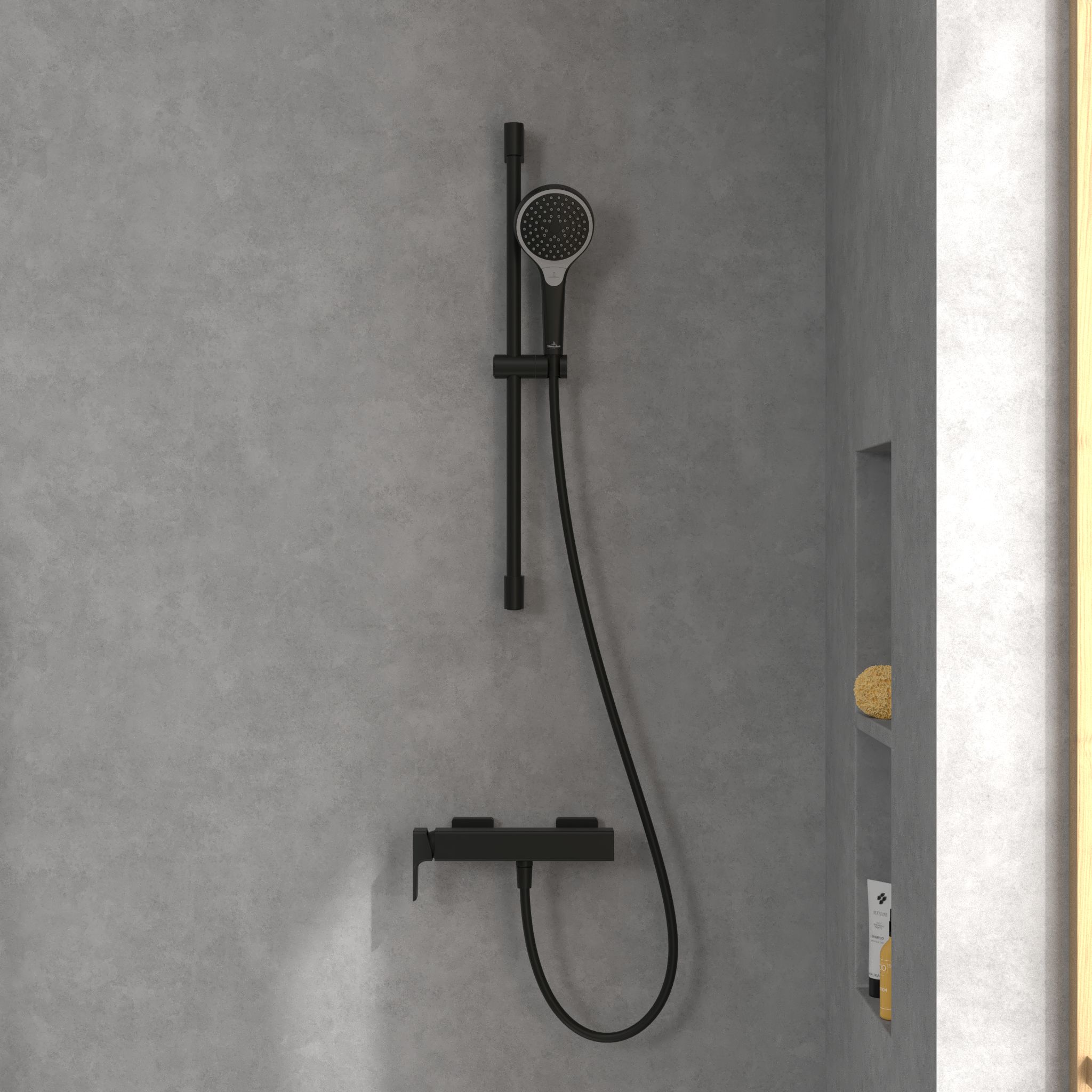Villeroy & Boch Subway 3.0 bateria prysznicowa ścienna czarny mat TVS112001000K5 - Wysyłka w 24h