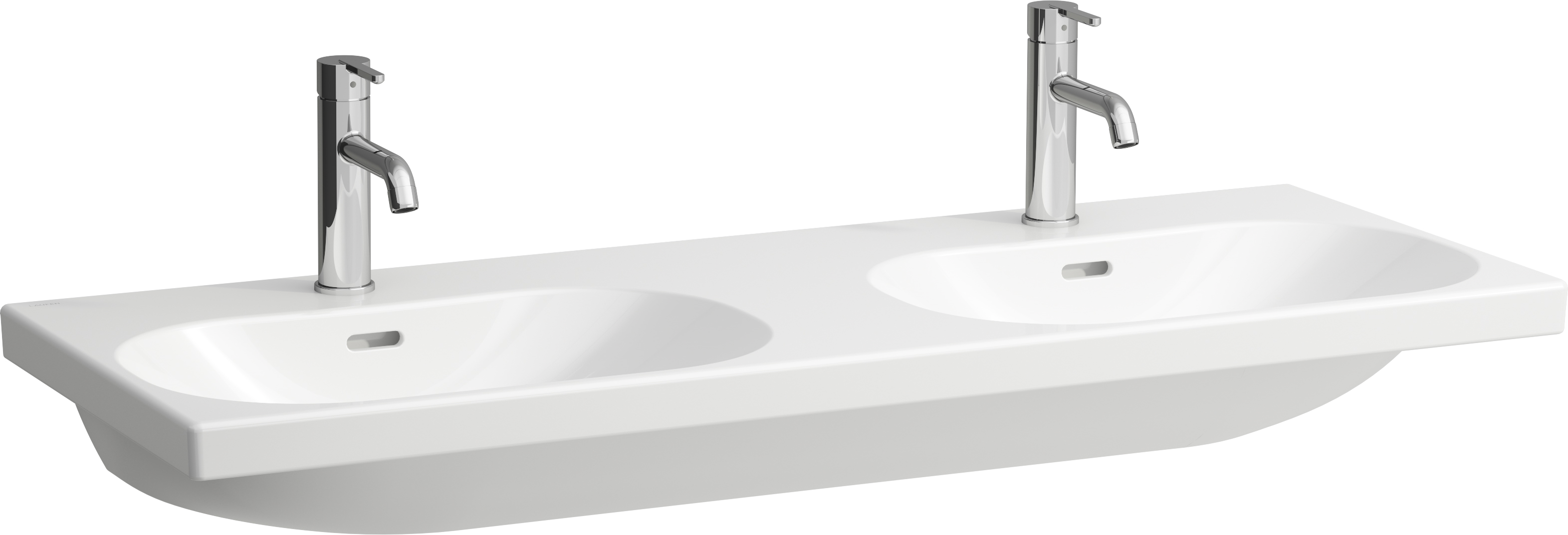 Laufen Lua umywalka 120x46 cm prostokątna podwójna biała H8140814001041