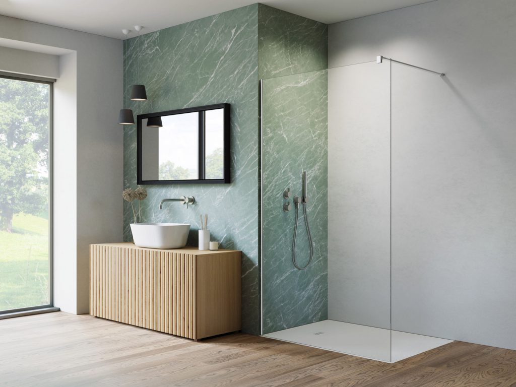 Radaway Nes Walk-In II ścianka prysznicowa 100 cm wolnostojąca chrom/szkło przezroczyste 10013100-01-01 - Wysyłka w 24h