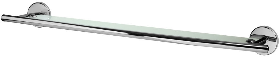 Bisk Chroma półka pod lustro chrom/szkło mrożone 01422 - Wysyłka w 24h
